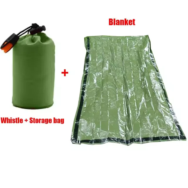 Sac De Couchage De Survie Ultra-compact - Couverture De Secours Mylar étanche Avec Sifflet Inclus