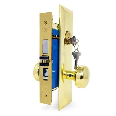 Premier Lock Right Hand Mortise Lock Set Deep Backset and Wide Faceplate
