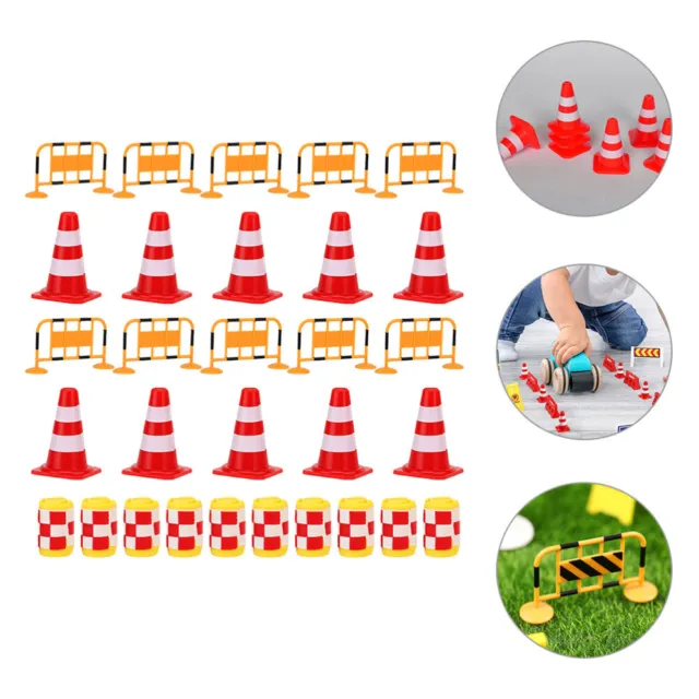 30 pz giocattolo barriera stradale in miniatura coni costruzione marcatori campo bambino