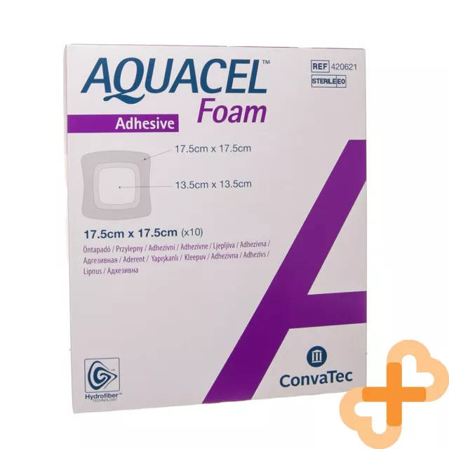 ConvaTec Aquacel Mousse Adhésif Bandage Avec Silicone 17,5 X 17,5 CM 10 Pièces