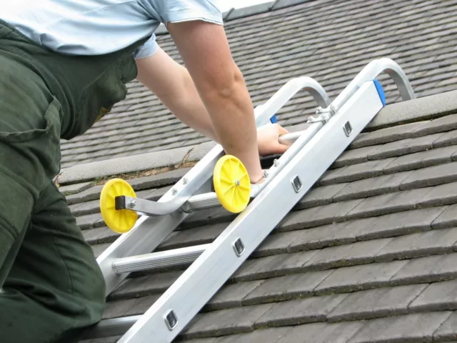 Ladder Roof Hook & Wheels - Convert Your Ladder to a Roof Ladder