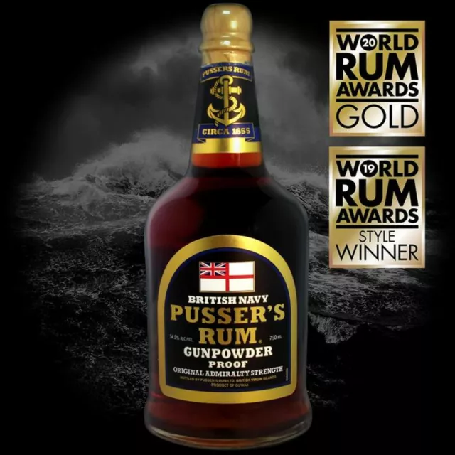 PUSSERS BRITISH NAVY RUM GUNPOWDER PROOF 54,5%vol 1x0,70L