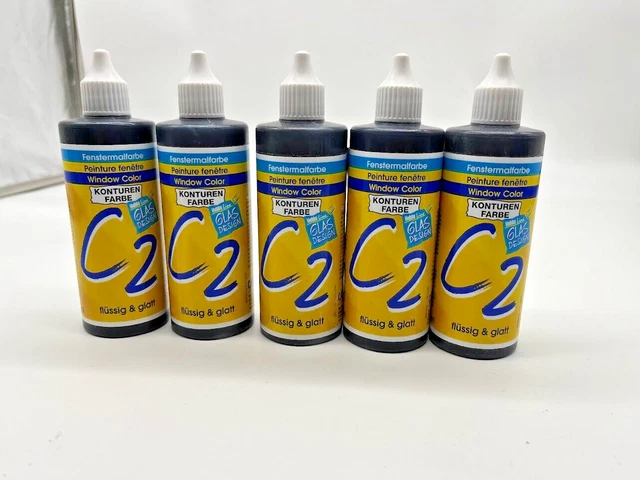 C2 Window Color Konturen Farbe Schwarz 5 Stück