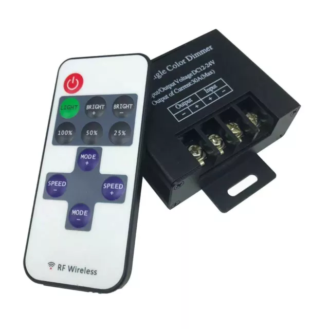 30A DC 12V-24V LED Single Color Dimmer 11Key RF for Dimmer RF Dimming Controller