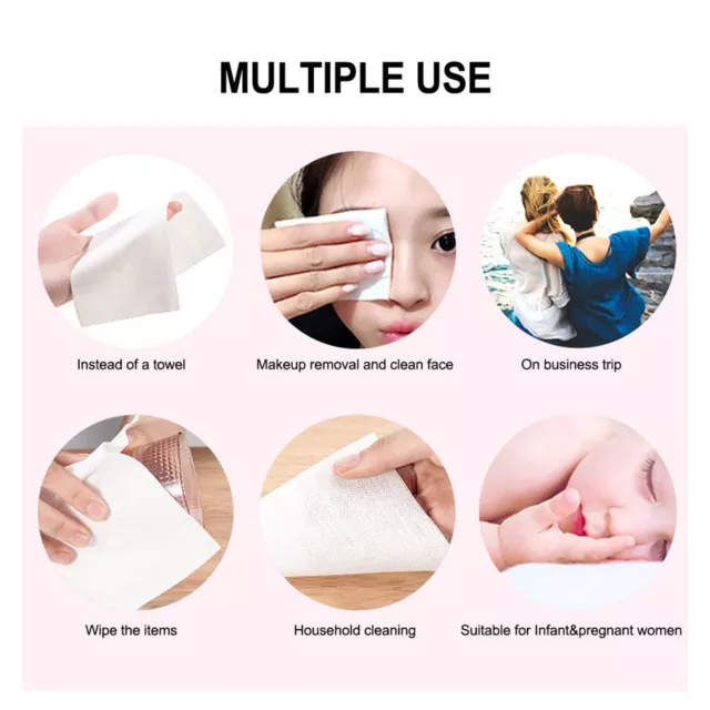 50x Disposable Compressed Face Towel Compressed Cotton Washcloth IDS