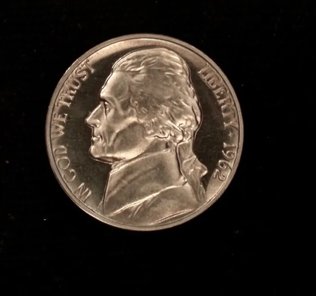 1962 5c HIGH GRADE CAMEO PROOF !!!!! BEAUTIFUL 2-SIDED FROST !!!!!