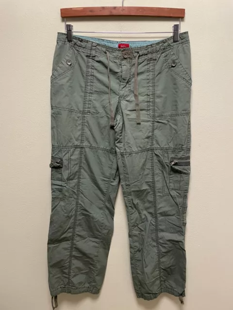 Vintage Mossimo Womens Cargo Pants Size 11 Green Mid Rise Goblincore Y2K FLAW