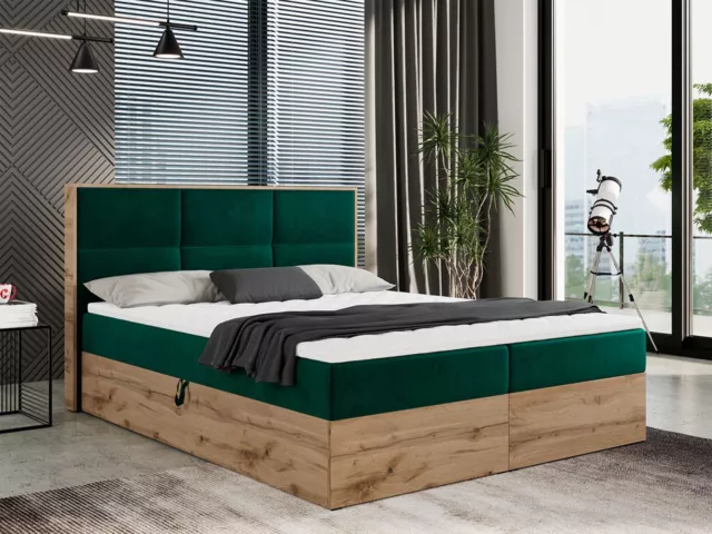 Boxspringbett Albero 2 Doppelbett Polsterbett Stauraumbett Schlafzimmer Design