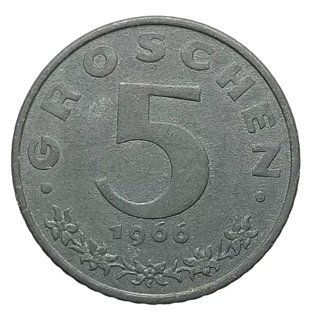 Austria 5 Groschen 1966 Coin S139