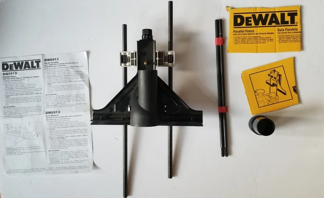 DEWALT DW6913 Edge Guide Parallel Fence W/ Fine Fence Adjuster & Vacuum Adapter