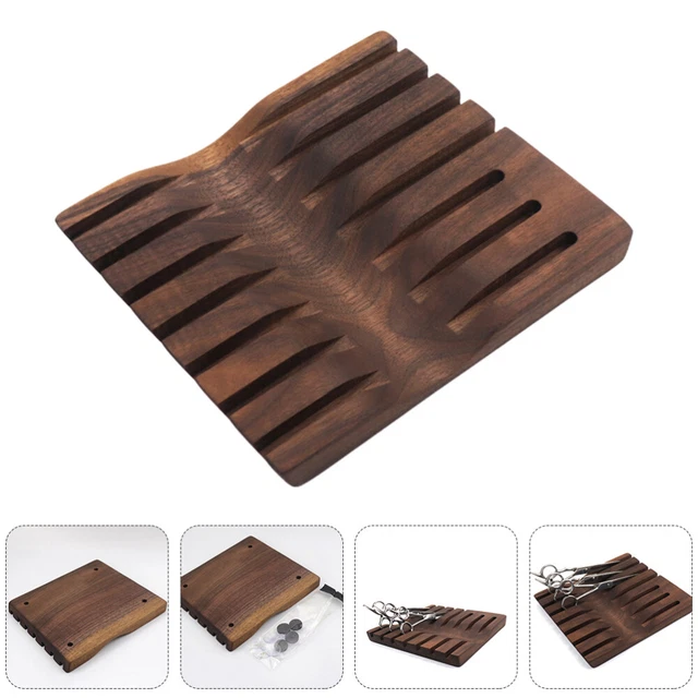 Forbici multiuso supporto vano portaoggetti desktop legno strappo parrucchiere