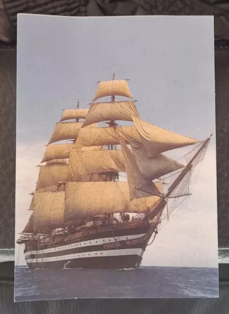 Cartolina Nave Amerigo Vespucci Scuola Stato Maggiore Della Marina A Colori