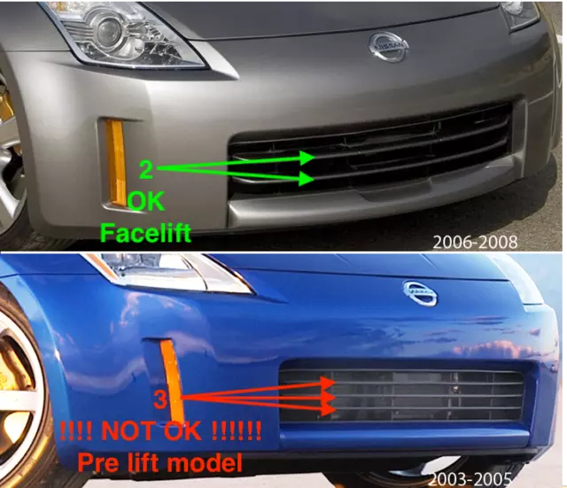 JUPE AVANT / RAJOUT DE PARE CHOC POUR NISSAN 350Z MODELE RESTYLEE ( depuis 2006) 3