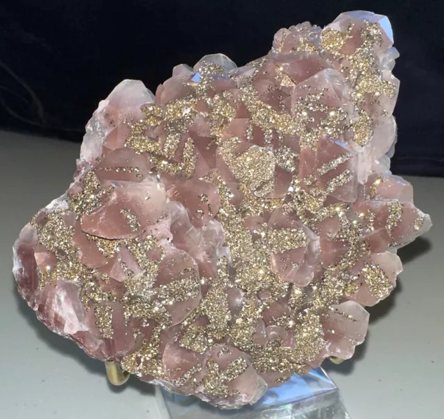 Red Calcite w Chalcopyrite Specimen,Quartz Crystal,Metaphysical,Decor,Unique,Raw