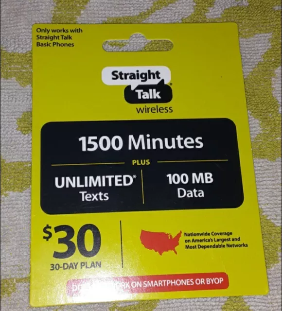 Straight Talk Wireless 30-Day Plan (NOT FOR SMARTPHONES Basic Phone Only)