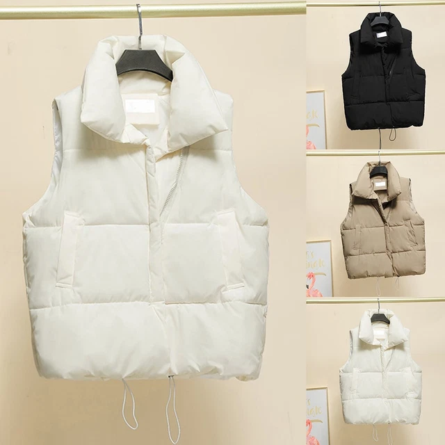 Gilet Sans Manches En Fausse Peau D'agneau Pour Bébé Fille - Chaud, épais, Fermeture éclair, Couleur Unie