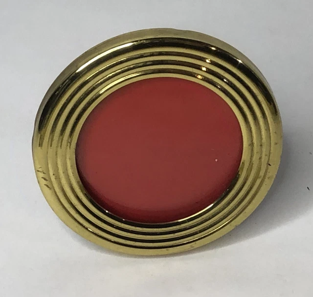 Small Miniature Vintage Brass Picture Photo Frame Round 2 1/2” Vanity