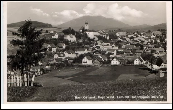 Bayr. Ostmark Dt. Reich AK 1939 LAM Landkreis Cham in Bayern mit Hohenbogen