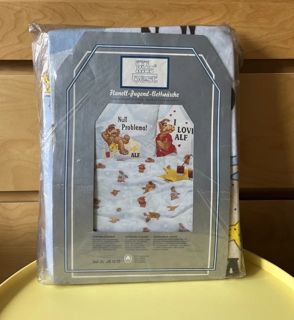 NEU UNBENUTZT ALF Null Problemo Bettwäsche Vintage Alt 80er Baumwolle 1987 EUR 120,00