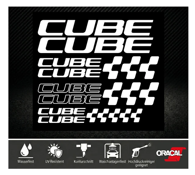 CUBE AUFKLEBER SET Wei 19tlg. Fahrrad Rahmen Sticker Decal MTB  Mountainbike EUR 9,95 - PicClick DE