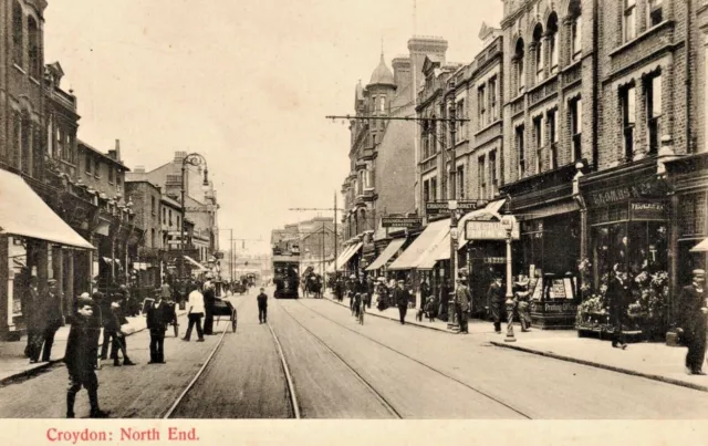 Surrey Postcard Croydon C1905 North End Grubbs Print Shop Craddock & Barrett