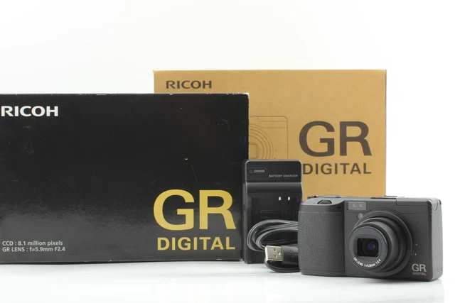 【MINT in Box】 Ricoh GR Digital 8.1MP Black Compact Digital Camera From JAPAN