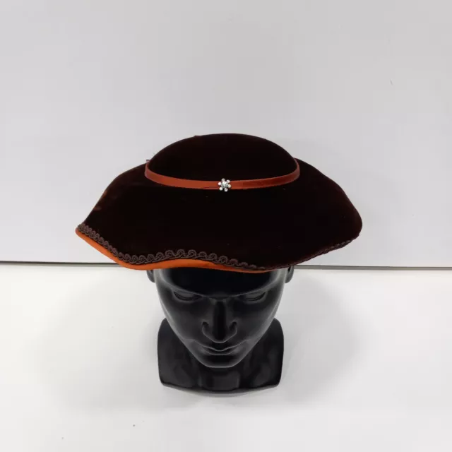 Vintage Clover Lane Women's Brown Fascinator Hat One Size