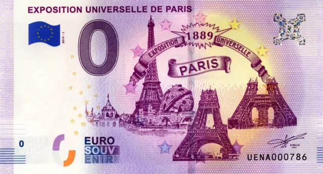 Exposition Universelle, Paris, 1889, 2019, Billet 0 € Souvenir