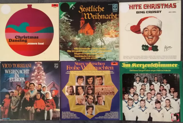 6 Langspielplatten Weihnachtslieder: Christmas dancing,  Festliche Weihnacht