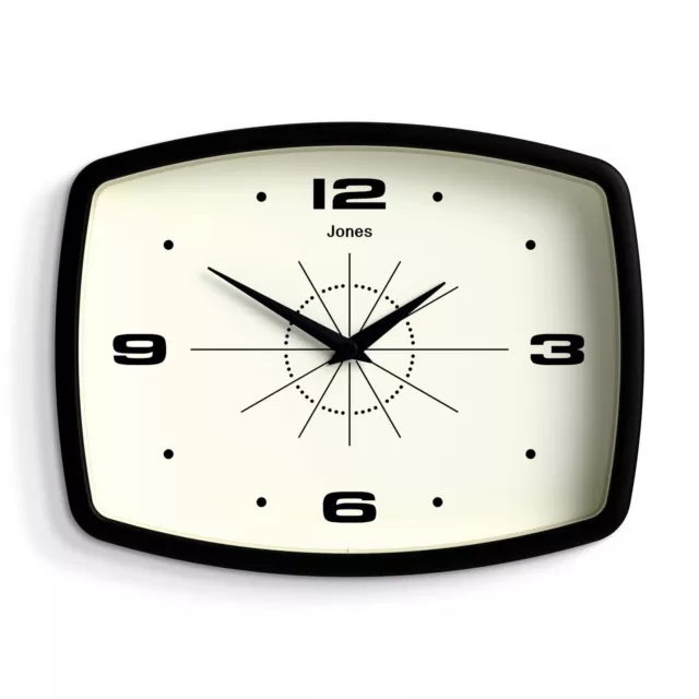 JONES CLOCKS&#174; Movie Retro Wall Clock - Square Clock - Rectangular Clock - K