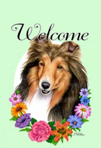 Welcome Garden Flag - Shetland Sheepdog Sheltie 630141