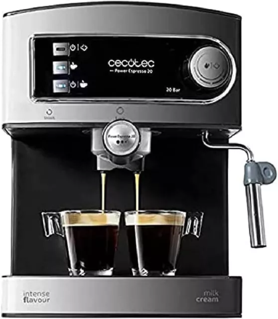 Cafetera Express Manual Power Espresso 20. 850 W, Presión 20 Bares, Depósito de