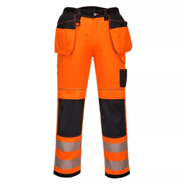 Portwest Hi Vis Holster Work Trouser - Pro PW3 Quality Hi-Viz Yellow or Orange