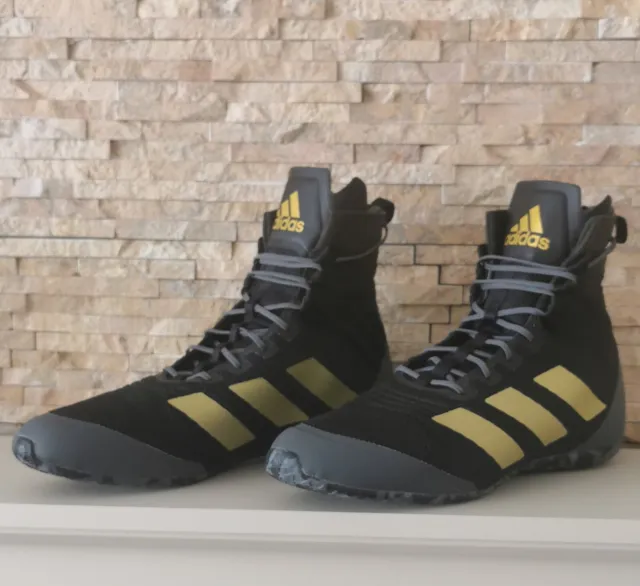 Adidas Speedex 18 Lightweight Boxing Boots Black Gold Uk Size 11.5
