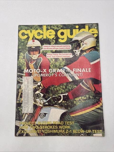 CYCLE GUIDE MAGAZINE January 1974 / Can-Am 175, Suzuki 400 MX £4.42 ...