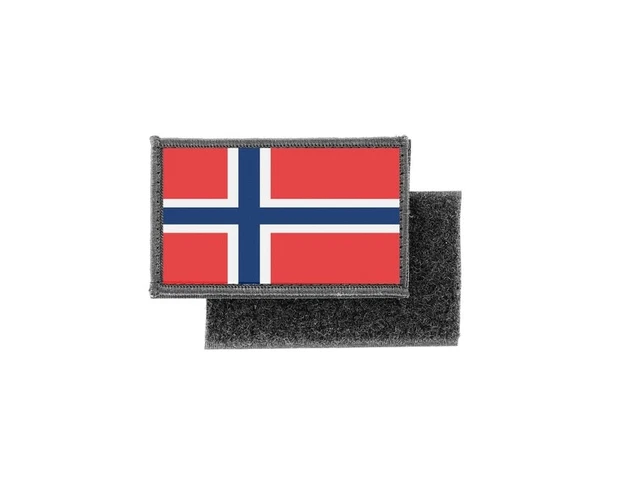 Patch Velcro Ricamata Toppa Bandiera Norvegese Ricamata - Con - Foto 9