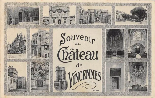 Cpa 94 Vincennes Souvenir Du Chateau