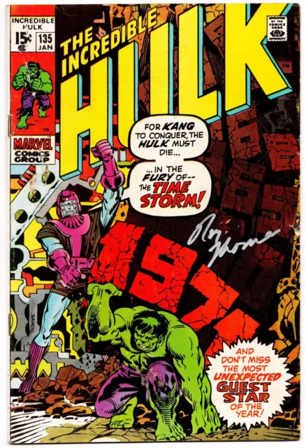 Incredible Hulk #135 GD Signed w/COA Roy Thomas 1971 Marvel Comics