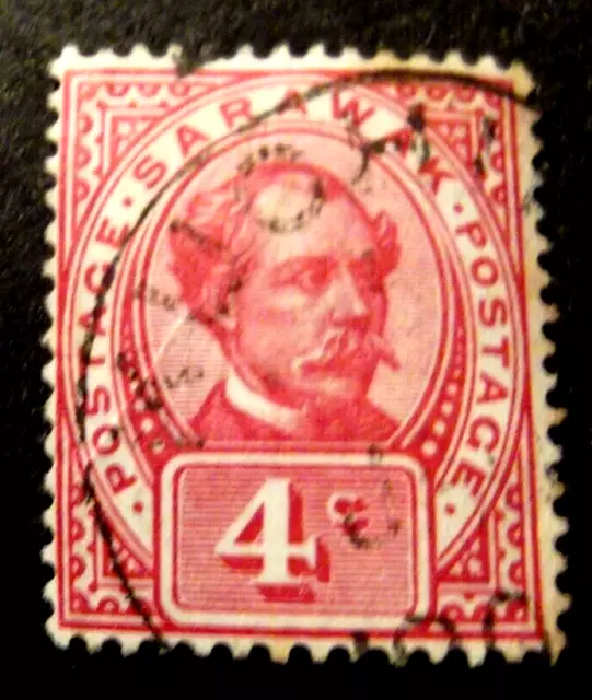 Sarawak-1897/1899-SG39A-4c Red-Used
