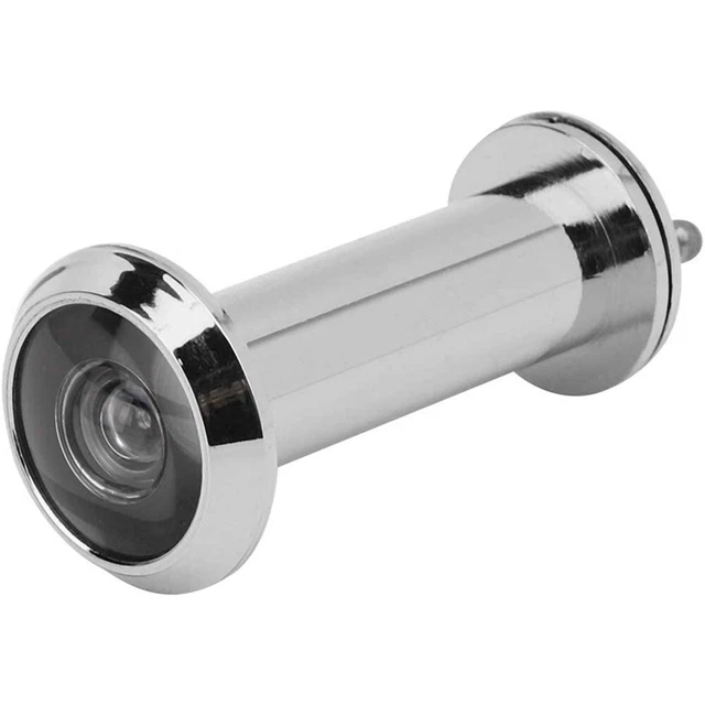 Spioncino Sicurezza 220&deg; - Lega, Per Porte Spesse 55-90 Mm, Antifurto, Con Copertura Rotante, 4 Pezzi