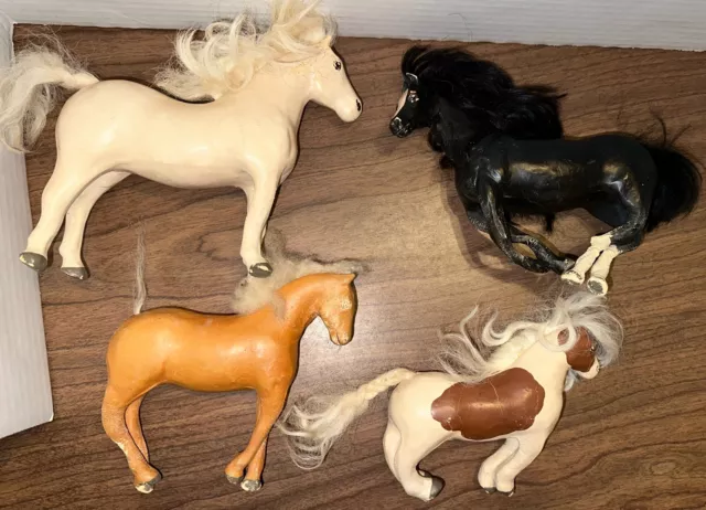 Vintage Lot JULIP Originals Black Horse Pony Toy Model Pony