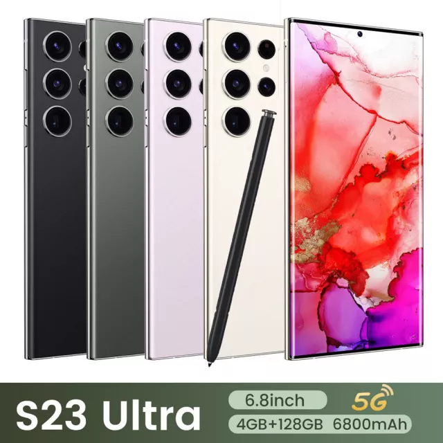 Smartphone S23 Ultra 5G débloqué Android 13 6,8 pouces 128 Go double SIM 6800mAh