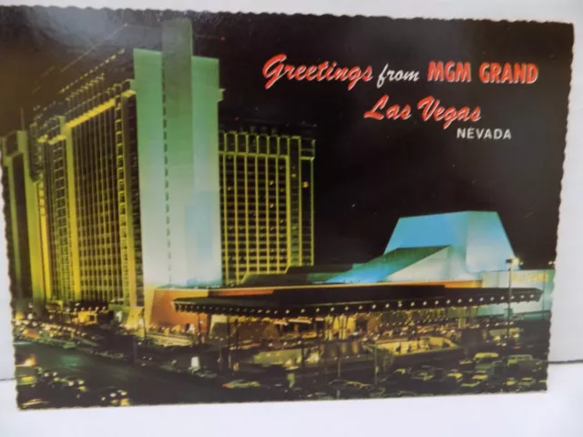 MGM Grand Hotel Casino Postcard Vintage 70s/80s Las Vegas - Now The Horseshoe