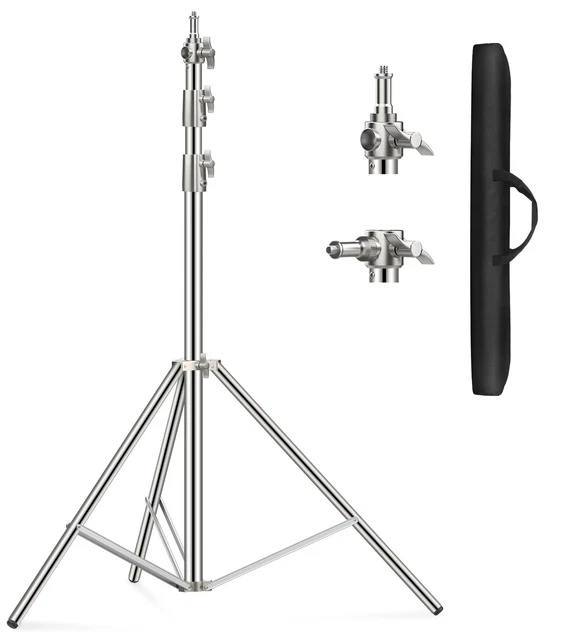 thumbnail image 2 of Selens 9.2ft Heavy Duty Light Stand - Tripod With Spring Damped Sections, Steel 2 of 5