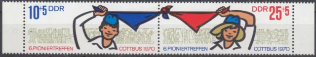 DDR Mi.-Nr. 1596-1597 postfrisch Zdr. 10+5 Pf./25+5 Pf. Pioniertreffen Cottbus