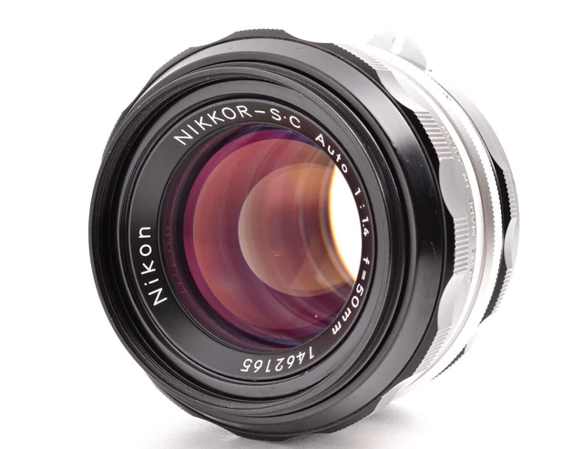 Near Mint Nikon Nikkor S.C SC Auto Non Ai 50mm f/1.4 Prime Standard Lens Japan 2