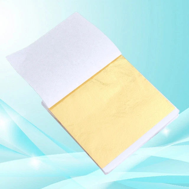 50 piezas Hoja de oro comestible hágalo usted mismo Artesanía Decoración Papeles de papel de aluminio Muebles