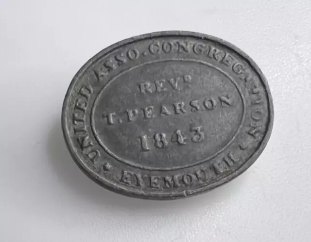 Antique Scottish Communion Token Eyemouth Parish 1843 BZ2474