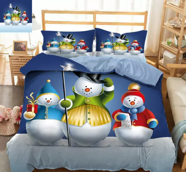 Cappello da pupazzo di neve 3D C13 Natale trapunta copriletto Christmas letto Zoe