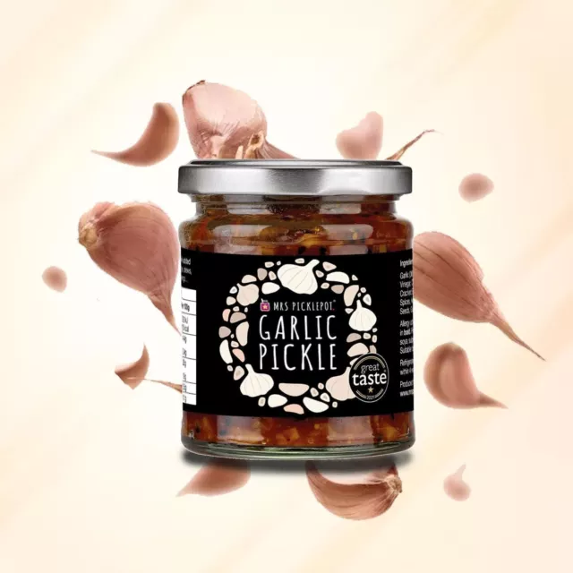 Mrs Picklepot Aglio Croccante Piacere Sottaceto Spezie Adatto per Vegan,200g - 5